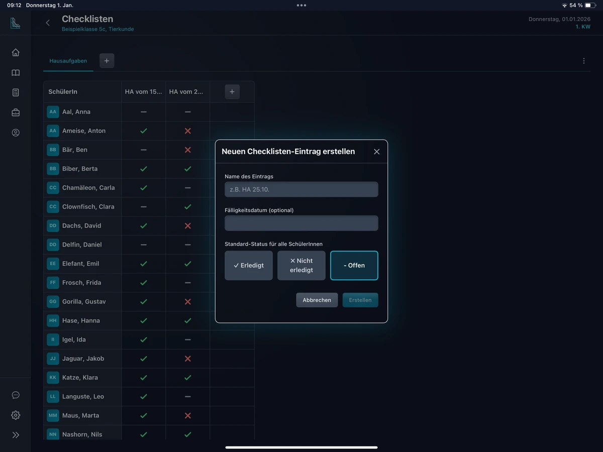 Status-Tracking in Echtzeit