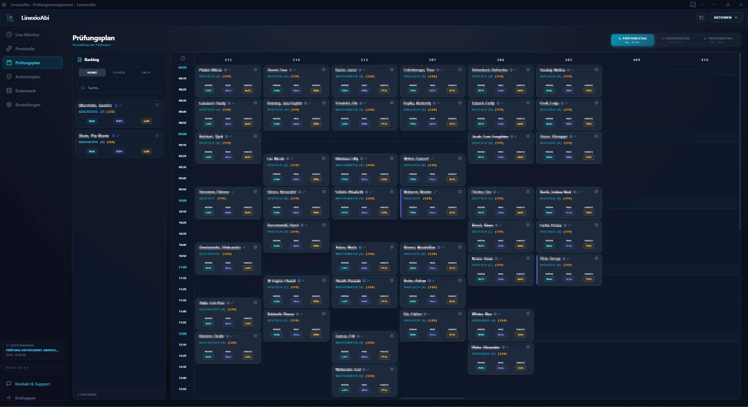 Prüfungen flexibel terminieren